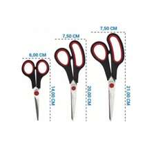 Kit 3  Tesouras Em Aço Inox Corte Costura Artesanato Domestico e profissional - Damasco - Visão 5