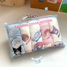 Sanrio 5件套三丽鸥酷洛米儿童毛巾套装，柔软蓬松的面巾，沐浴时的可爱之选！