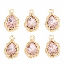 10pcs Mixed Shiny Colorful Heart, Crystal, Bow, Rabbit, Water Drop Elegant Alloy Pendants, Charms For Necklace, Earrings, DIY Jewelry Making - Gold - View 19