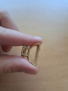 4个迷你金色镂空发夹，甜美几何发饰，女士/女孩休闲爪夹发卡，学习用品