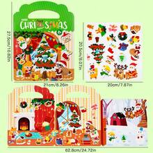 Reusable Waterproof Sticker Books For Kids, DIY Sticker Travel Toys Suitable For Boys And Girls, Can Be Stuck On Cups, Refrigerators, Glass Windows, Christmas Decorations, Halloween Designs, Shopping Stores, Body Recognition, Princess Dress Up, Farm Themed Stickers, Christmas, Birthday, Halloween Gifts For Children - Multicolor - View 18