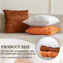 EstiloTendenciaGenéRico 2 Fundas De Almohada De OtoñO,Funda De Almohada De Calabaza De Halloween,Funda De Cojines Cuadradas-Para OtoñO, AccióN De Gracias Para Sofá Y DecoracióN Del Hogar (MarróN)Calidad PremiumVersióN Mejorada - Blanco - Ver 7