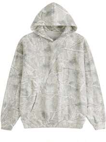 Camo Maple Leaf Hoodie For Men Easter Outfit - Stylish And Versatile Hoodie Spring Outfits For Women, Oversized Hoodie St. Patrick'S Day Attire. This Stylish Long-Sleeved Hoodie Features A Maple Leaf Camouflage Print, Perfect For A Casual Vacation. - 米色 - 查看 1