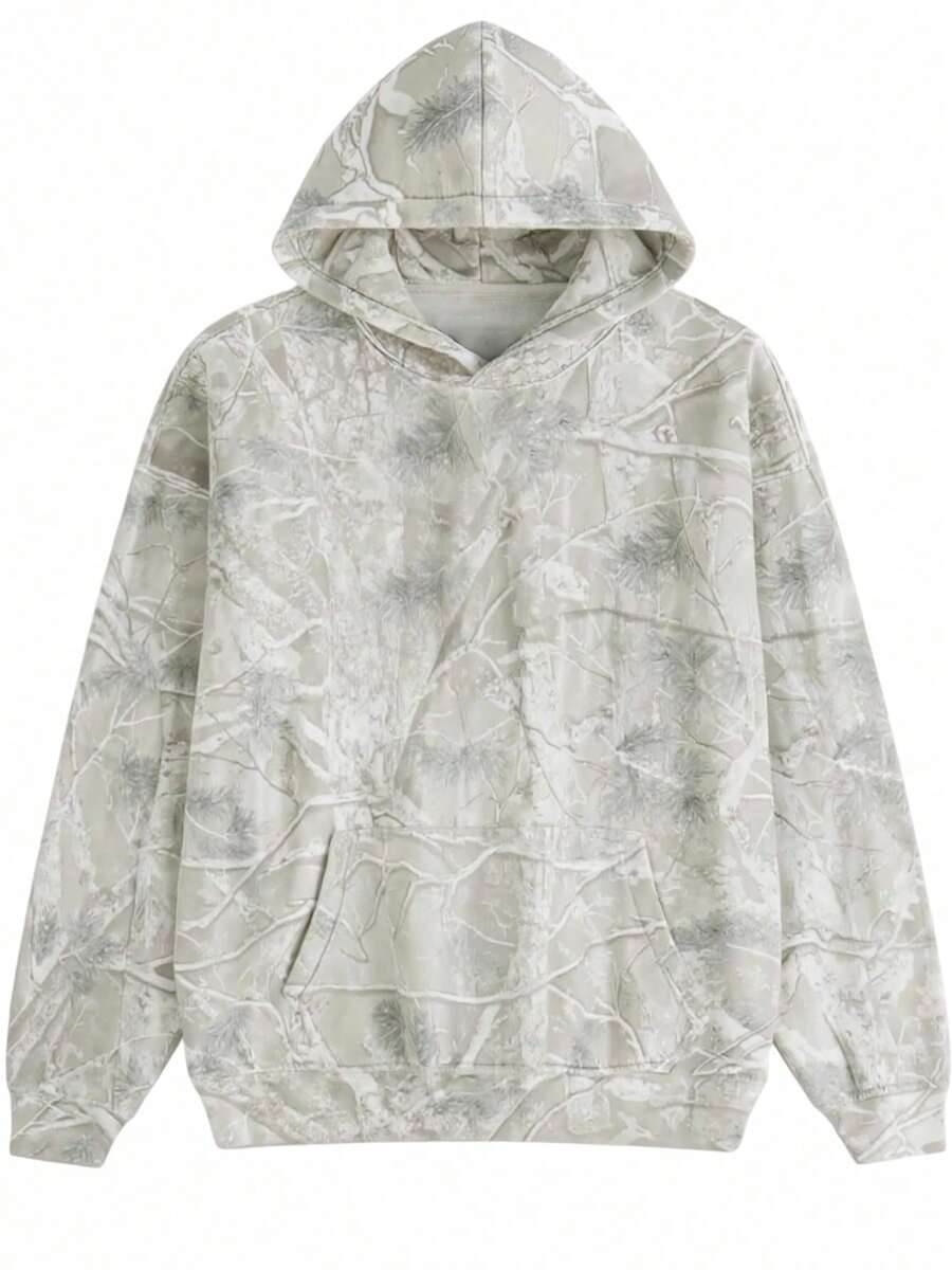 Camo Maple Leaf Hoodie For Men Easter Outfit - Stylish And Versatile Hoodie Spring Outfits For Women, Oversized Hoodie St. Patrick'S Day Attire. This Stylish Long-Sleeved Hoodie Features A Maple Leaf Camouflage Print, Perfect For A Casual Vacation. - 米色 - 查看 1