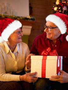 Elegante cappello natalizio imbottito per adulti - orecchie lunghe e appuntite morbide e decorazione soffice, cappello da Babbo Natale rosso e bianco, adatto per servizi fotografici natalizi, feste di Natale, Capodanno - abbigliamento natalizio comodo e durevole (lavare a mano) - perfetto per coppie, coordinati di famiglia, feste natalizie e celebrazioni - ideale per eventi di Natale e Capodanno con cappello rosso/bianco, cappello da Babbo Natale