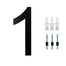 8 Inch Modern Acrylic Steel Floating House Number, Metal Modern Address Plaque, For House Address Number Ground Marker, Garden Gate Mailbox Decor Number, With Nail Kit, Coated Black, 911 Visible Signage - Easy To Install Mailbox And Door Address Label - Multicolor - View 26