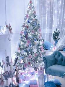 33ft/Festival Party String Lights Outdoor Waterproof 8 Flashing Modes Christmas Decorative Lights 100 LED Bulbs Suitable For Winter Parties Valentine's Day New Year Indoor & Outdoor Festive Home Decor (White Version) - Multicolor - View 9