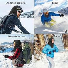 2 Pack Pasamontañas para Hombre y Mujer, Balaclava para el Sol, Protección UV y Transpirable, Pasamontanas para Moto, Ciclismo, Senderismo y Esquí - Negro y negro - Ver 8