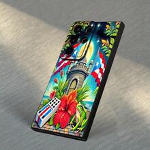 A Creatively Designed And Popular TPU Phone Case With The Puerto Rico Flag, Suitable For Samsung Galaxy Series Phones Including A05, A15, A14, A13, A52, A23, A53, A54, S23, A32, A25, S20, S21, S24, Fe, Uhd, 4G, And 5G. - 黑色 - 查看 1