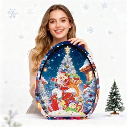 LaoJieYuan 2026 New Style Christmas Desktop Diamond Art Kits 5D DIY Diamond Art Tabletop Decorations Kit Creative 3D Santa Claus Gift For Home Decor Diy Crafts Diamond Art Painting Diamond Painting Diamond Art Diamond Art Painting Christmas Decorations Halloween Decorations Diamond Art Accessories Craft Supplies