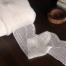 Ren lưới thêu tinh tế mới tan trong nước, rộng 3,35 inch, dài 10/5/3/1 yard, ren polyester rỗng không co giãn, dùng để may quần áo, đồ thủ công tự làm, trang trí viền váy, eo và cổ áo - Ren trang trí đa năng, ren họa tiết hoa | Thiết kế rỗng tinh tế, vải ren - Nhiều màu - Xem 3