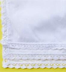 COCOUSM New Ladies White Cotton Handkerchiefs Crochet Lace Hanky -30cm - B 6pcs - View 7