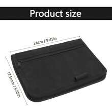 ZYHSLZ Organizador para Auto, Porta Documentos para Automóvil, 6 Bolsillos, Tela Oxford 600D, Porta Pasaporte para Carro, Multifuncional, Compatible con la Mayoría de Vehículos (Negro) - Negro - Ver 5