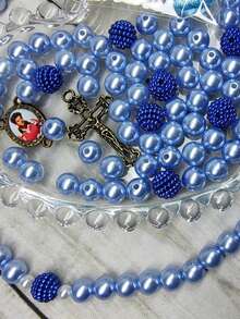 Alice's affection Rosary Assembly Kit With Casting And Resin For Adults, Jewelry, And Religious Items - Jeans Blue - View 2