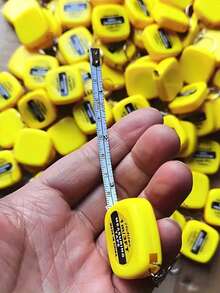 1/4/5/6/8/10 件装钥匙扣卷尺迷你测量卷尺功能性口袋卷尺可伸缩公制英制建筑派对礼品生日日常使用，小型卷尺钥匙扣功能性迷你可伸缩测量卷尺，礼品，1米/3英尺，4种颜色 - 多色 - 查看 4