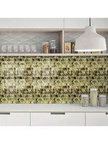 20pcs/Set, European & American Style Waterproof Anti-Oil Decorative Ceramic Tile Stickers, Suitable For Kitchen, Bathroom, Vanity Wall Stickers Room Decor Wall Decor Wall Sticker Bedroom Decor Kitchen Decor Home Decor