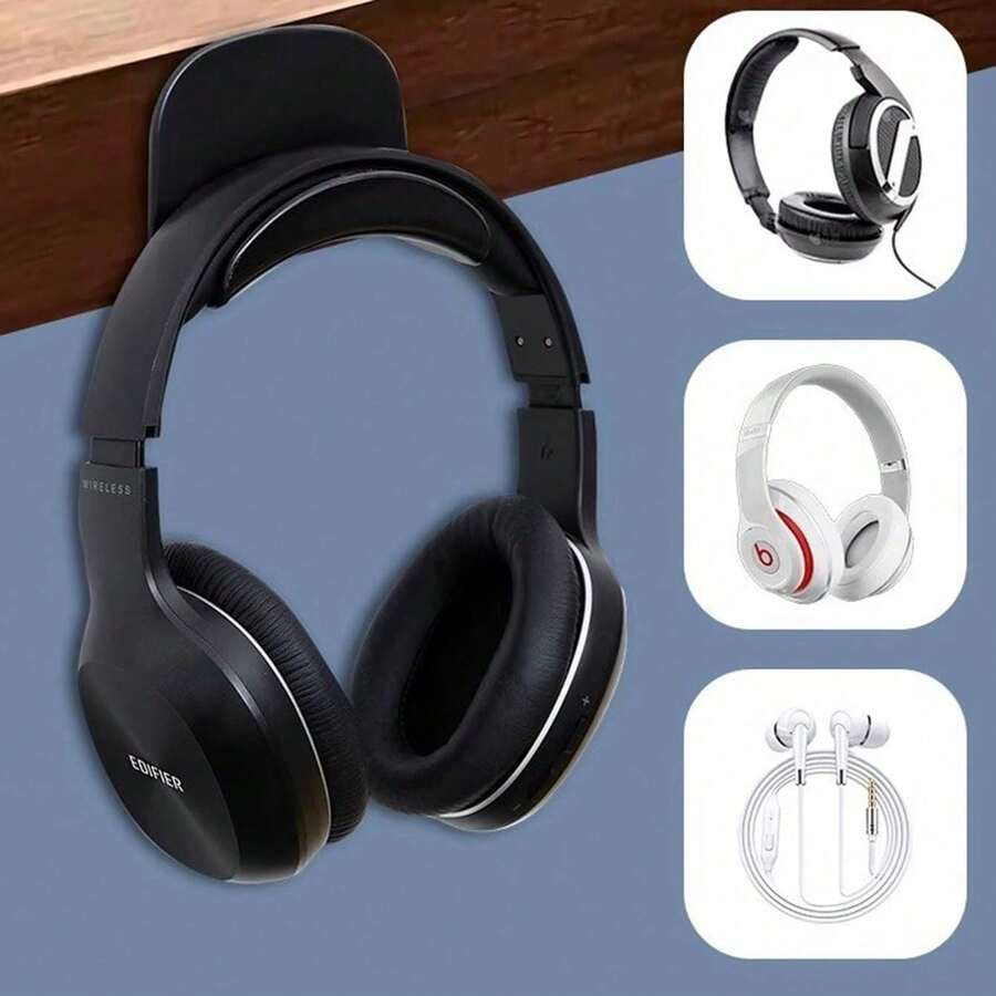 Headphone Stand Hook Hanger, Suitable For PC Over-Ear Headphones, Monitor, Desk, Wall Game Storage Rack, Compact & Sturdy Headset Holder That Not Only Provides Firm Support But Also Saves Space Back To School