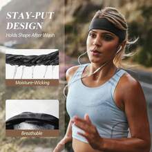 7 colores diadema de algodón, diadema deportiva + 7 bandas para el cabello, diadema elástica suave que absorbe el sudor para hombres y mujeres, adecuada para yoga, fitness, correr, ciclismo y gimnasia - 1 - Ver 10