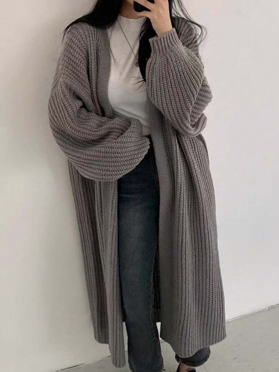 EAVA Women's Korean Style, Relaxed And Effortless Look, Bell Sleeves, Solid Color Casual Long-Sleeve Knit Cardigan For Fall/Winter,Valentine's Day,Valentine Outfits For Women,Valentine Clothes