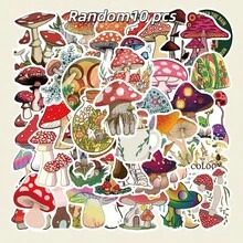 Cartoon Mushroom Graffiti Stickers - Creative Cute Waterproof Graffiti Stickers For Luggage & Water Cup Decoration