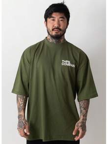 Oversized Company T-Shirt - Màu xanh Ô liu - Xem 1