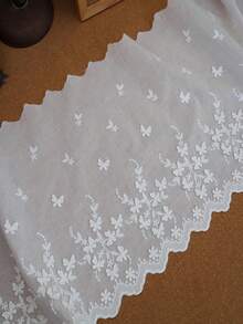 1 Piece 3D Butterfly Embroidered Lace Trim, DIY Clothing, Dress Hem, Collar Sewing Patchwork Decorative Accessory