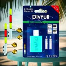 Floating Equipped With Double Bells Dual Hole Chargers And 2 Rechargeable Battery Packs Fishing Electronic Fishing Rod USB Charger With Illuminated Float Light Rechargeable CR425 LIR425 3.7V Lithium Battery Night Fishing Gear - Multicolor - View 14