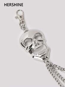 Hershine Wielowarstwowy metalowy łańcuch do spodni punkrockowych z nitami, kolcami i czaszką, personalizowany dodatek modowy dla kobiet, odpowiedni na imprezę, Halloween i Boże Narodzenie. Idealny prezent dla rodziny i przyjaciół na Boże Narodzenie, Halloween i Święto Dziękczynienia.