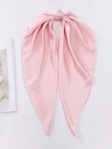 1pc Women's Solid Color Silk Square Scarf – Fashionable Multi-Functional Shawl, Hairband, Waistband & Bandana, Versatile Accessory To Elevate Your Look - Hồng 2 - Xem 4