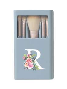 5 Stücke/Set tragbarer Makeup-Pinsel-Set mit Spiegel, Muster mit weißen Gänseblümchen Buchstaben A-Z, verpacktes Makeup-Pinsel-Set, multifunktionaler Makeup-Pinsel mit Spiegelbox, Mini-Multifunktions-Makeup-Stift, Foundation-Makeup-Pinsel, Lidschatten-Pinsel, Grundlagen-Beauty-Tool-Mischpinsel. Der Makeup-Organizer-Ständer enthält Makeup-Pinsel, praktisches Mädchen-Geschenk-Makeup-Tool-Set, ideal als Geschenk, tragbare Reiseutensilien, Reisebedarf, Pinsel-Set, Makeup-Pinsel-Set, Makeup-Set komplett, Makeup-Pinsel-Set, komplettes Makeup-Set, Pinsel-Set, Makeup-Pinsel-Set, Makeup-Geschenkset, Set