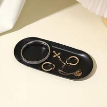 2 pachete de depozitare pentru borcane de baie, organizator de suporturi pentru Qtip, dozator cu tavă, borcane acrilice pentru farmacie, set de baie cu bile și capace negre pentru curățarea tamponului de Halloween, depozitare