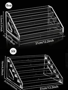 1pc 3-7 Tier Multifunctional Eyeglass Display Rack, Sunglasses Storage Box, Transparent Eyewear Holder, Sunglasses Display Stand, Eyeglass Display Rack, Sunglasses Storage Box, Pink Eyeglass Rack, Transparent Blue Light Blocking Eyeglass Display Stand, Men's Sunglasses Display Prop - Transparent - View 9