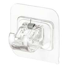 4pcs/2pcs No Drill Adhesive Shower Curtain Rod Brackets, Sturdy Adhesive, Suitable For Easy To Drill Locations. 4pcs Curtain Rod Hooks - Heavy Duty Clip-On Curtain Rod Brackets, No Drill Adhesive Brackets, Suitable For Door Curtains, Tension Rods, No Drill Curtain Rod Brackets