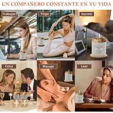 Vela aromáticas decorativa,velas Aromáticas de Flores Secas,veladoras aromaticas con caja de regalo y espaciadores,Cera de Soja 100% Pura,detalles para regalar a mujer,regalo de cumpleaños - Campánula - Ver 8