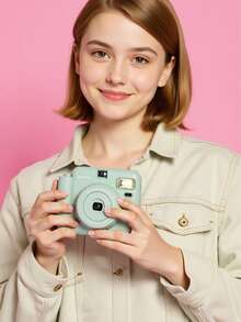 Popoto 拍立得相机，兼容 Mini 11/12 胶卷，包含 10 卷 Mini 拍立得胶卷，5 种可选模式，30 秒显影时间，中央取景器，理想的圣诞礼物（不含电池） - 相機+底片+皮包 - 查看 8