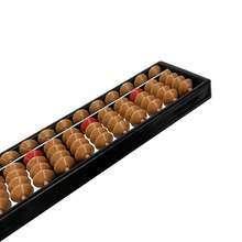 1pc-138-7 Brown Red Fixed,12cm Long,4 Digit Rods Standard Abacus Soroban, Chinese Japanese Calculator Counting Tool Compatible