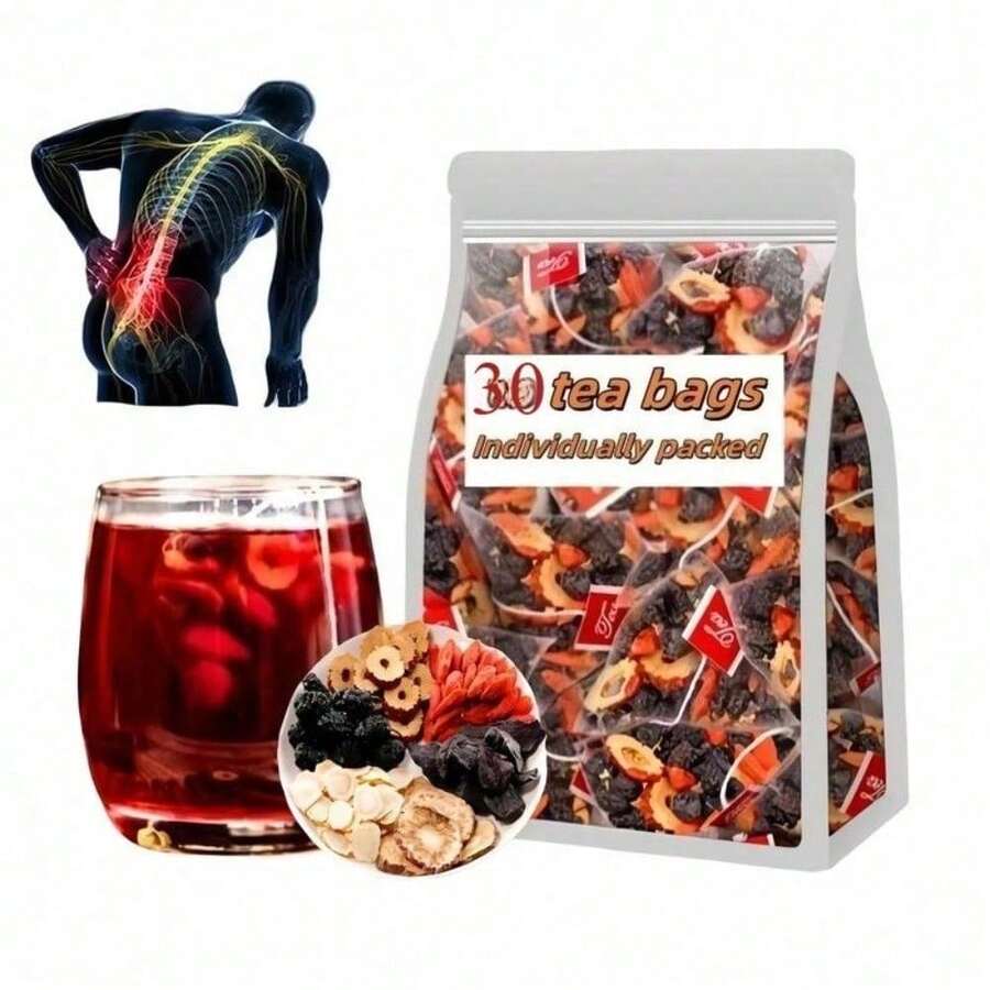 Ginseng Wubao Tea, Kidney Tea Formula, Ginseng Red Jujube Natural Men's And Women's Kidney Clean, Beverage - 30包 - 查看 1