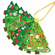 24pcs Christmas Tree DIY Craft Kit - Use Stickers To Make Your Own Holiday Cards, Great For Christmas Parties And Family/School Activities