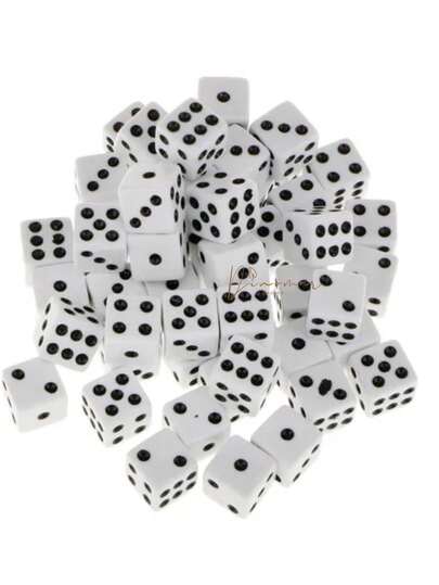 Dados De Punto 15mm Colores Didactico Mesa De Colores o Blancos Dados Para Jugar Juguete didactico