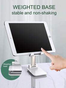 1pc Foldable Phone Stand, Telescopic Folding Desktop Phone Holder, Slouchy Person Desktop Electronics Stand, Live Streaming Tablet Stand, Adjustable Multifunctional Swivel Support, Suitable For Slouchy People To Watch Videos, Live Stream, Study, Portable And Foldable Phone Stand - Multicolor - View 6