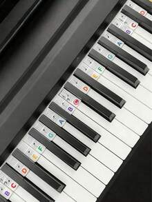 1pc Piano Notes Guide For Beginners, Easy To Install & Remove Piano Keyboard Note Labels, Thick Paper For 61/88 Keys Full Size, Removable With No Stickers Needed, New 2026 Gift For Boys, Girls, Birthday, Christmas - Multicolor - View 2