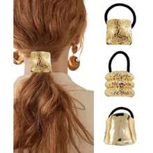 Set da 7 pezzi/6 pezzi/5 pezzi/1 pezzo di fermagli per capelli in metallo minimalisti, elastici per coda di cavallo, elastici per capelli, scrunchies, corda per capelli elastica, accessori per capelli, regali