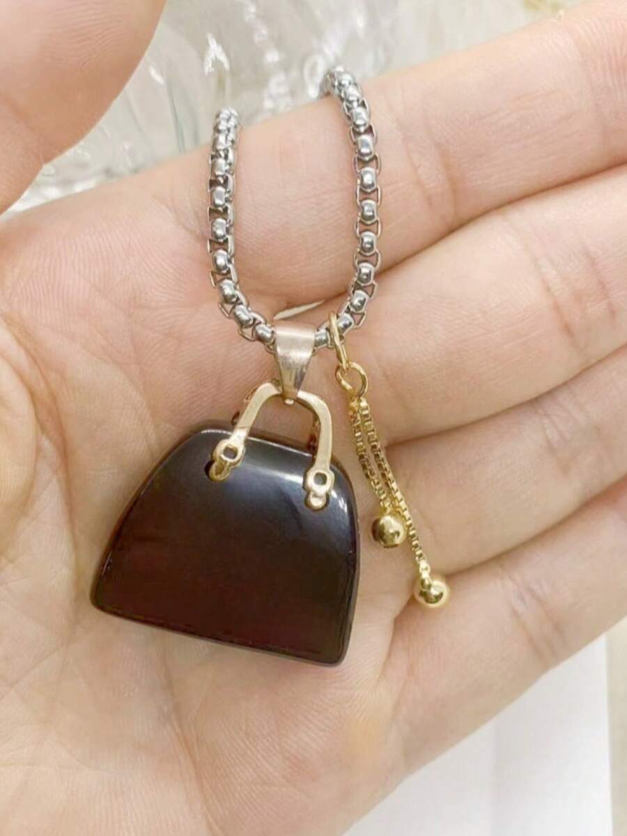 Tiger Auge & Schwarzer Obsidian Perlen Lange Halskette, modisches Pullover Ketten Design für Frauen