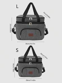 1 Stück verstärkte Isoliertasche, Reistasche, Reisetasche für Arbeit und Schule, Outdoor Kühltasche, große tragbare Lunchbox - Verschiedenfarbig - Übersicht 2