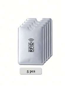 10pcs/20pcs RFID Silver Card Holder Protects Against Demagnetization Credit Card Bank Card Identity Card Holder Shields Against Scanning Anti-Magnetic Anti-Theft Anti-Skimming Card Cover Credit Card Sticker Card Sticker Card Cover Credit Card Cover Protector Sleeves Waterproof Card - Multicolor - View 7