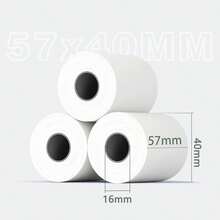 100 Rollos Térmico 57x40 mm Miniprinter,Recibo de  Impresora 58 mm,Xprinter, Ticket, Para impresora Portátil\u2026 - negro - Ver 2