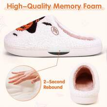 Cozy Plush Halloween Pumpkin Slippers, Non-Slip Fluffy Design - Pumpkin Witch - View 5