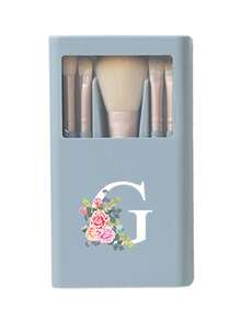 5 Stücke/Set tragbarer Makeup-Pinsel-Set mit Spiegel, Muster mit weißen Gänseblümchen Buchstaben A-Z, verpacktes Makeup-Pinsel-Set, multifunktionaler Makeup-Pinsel mit Spiegelbox, Mini-Multifunktions-Makeup-Stift, Foundation-Makeup-Pinsel, Lidschatten-Pinsel, Grundlagen-Beauty-Tool-Mischpinsel. Der Makeup-Organizer-Ständer enthält Makeup-Pinsel, praktisches Mädchen-Geschenk-Makeup-Tool-Set, ideal als Geschenk, tragbare Reiseutensilien, Reisebedarf, Pinsel-Set, Makeup-Pinsel-Set, Makeup-Set komplett, Makeup-Pinsel-Set, komplettes Makeup-Set, Pinsel-Set, Makeup-Pinsel-Set, Makeup-Geschenkset, Set