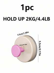 1 cái/2 cái/4 cái Móc cửa hút, keo dính chịu lực mạnh, không cần khoan lỗ, đặt chìa khóa ở lối vào, đặt đồ tạo tác, đặt mũ và dán đồ vật - Nhiều màu - Xem 17