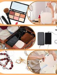 Sanitary Pad Storage Bag, Corduroy Sanitary Pad Storage Bag, Multi-Functional Storage Bag, Portable Storage Bag, Makeup & Lipstick Bag, Large Capacity To Store Sanitary Pads, Tampons, Stationery, Coins, Pencils, Cash, Cosmetics, Essential For Women, Helpful Companion For Outings - Multicolor - View 7